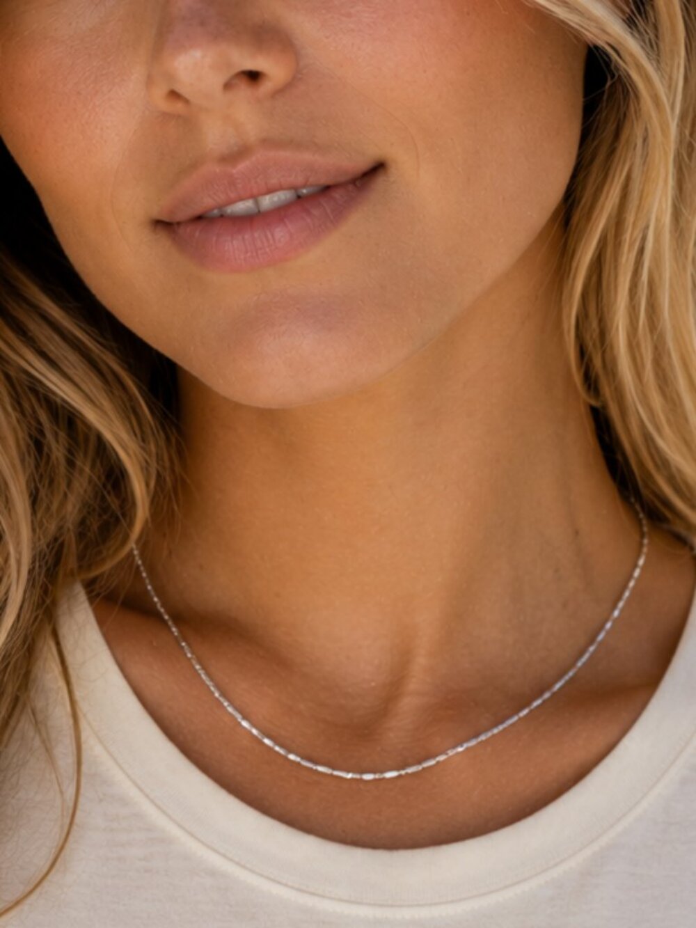 Giani Bernini 24” Sterling Silver Dash Dot Necklace